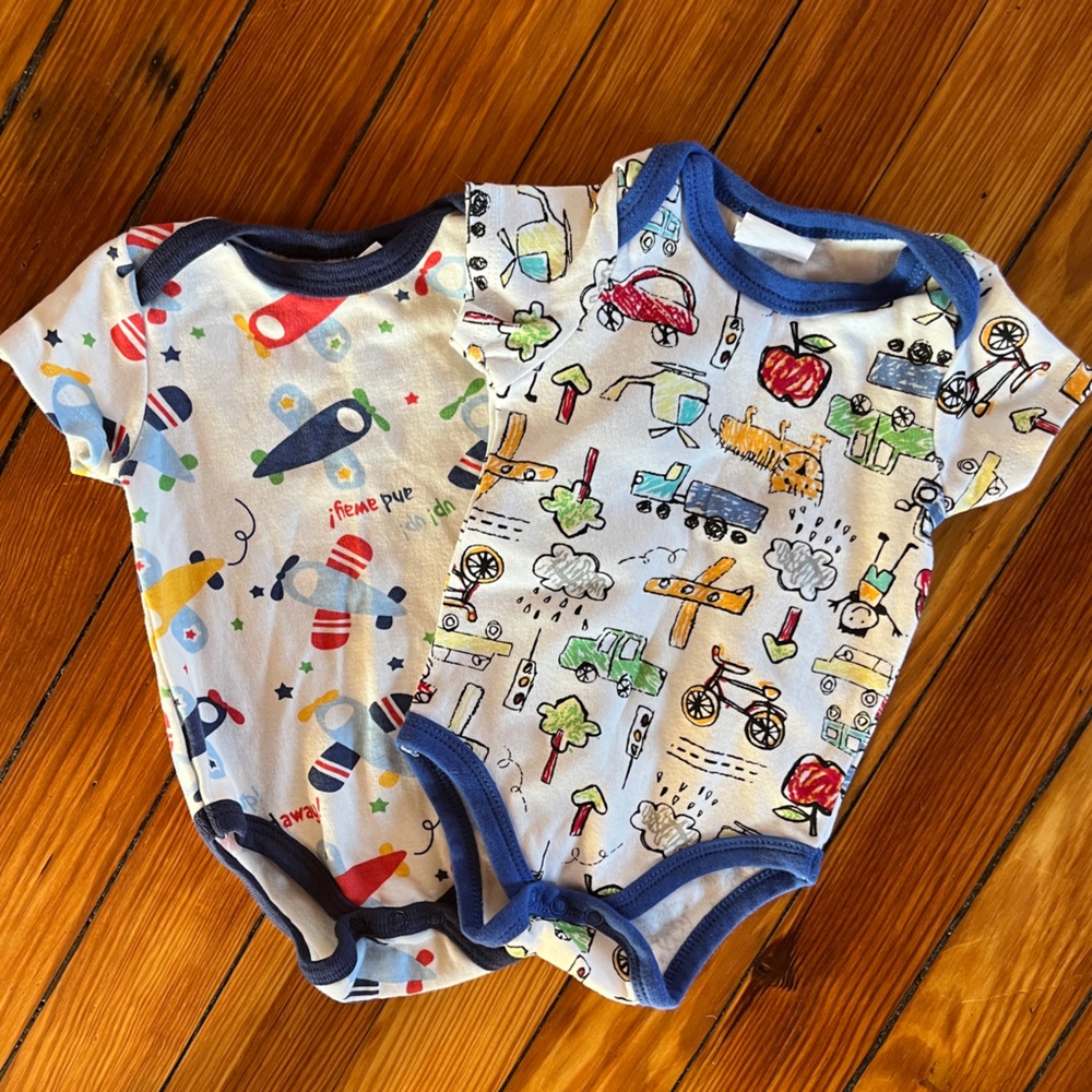 Boys 0-3 months onesies